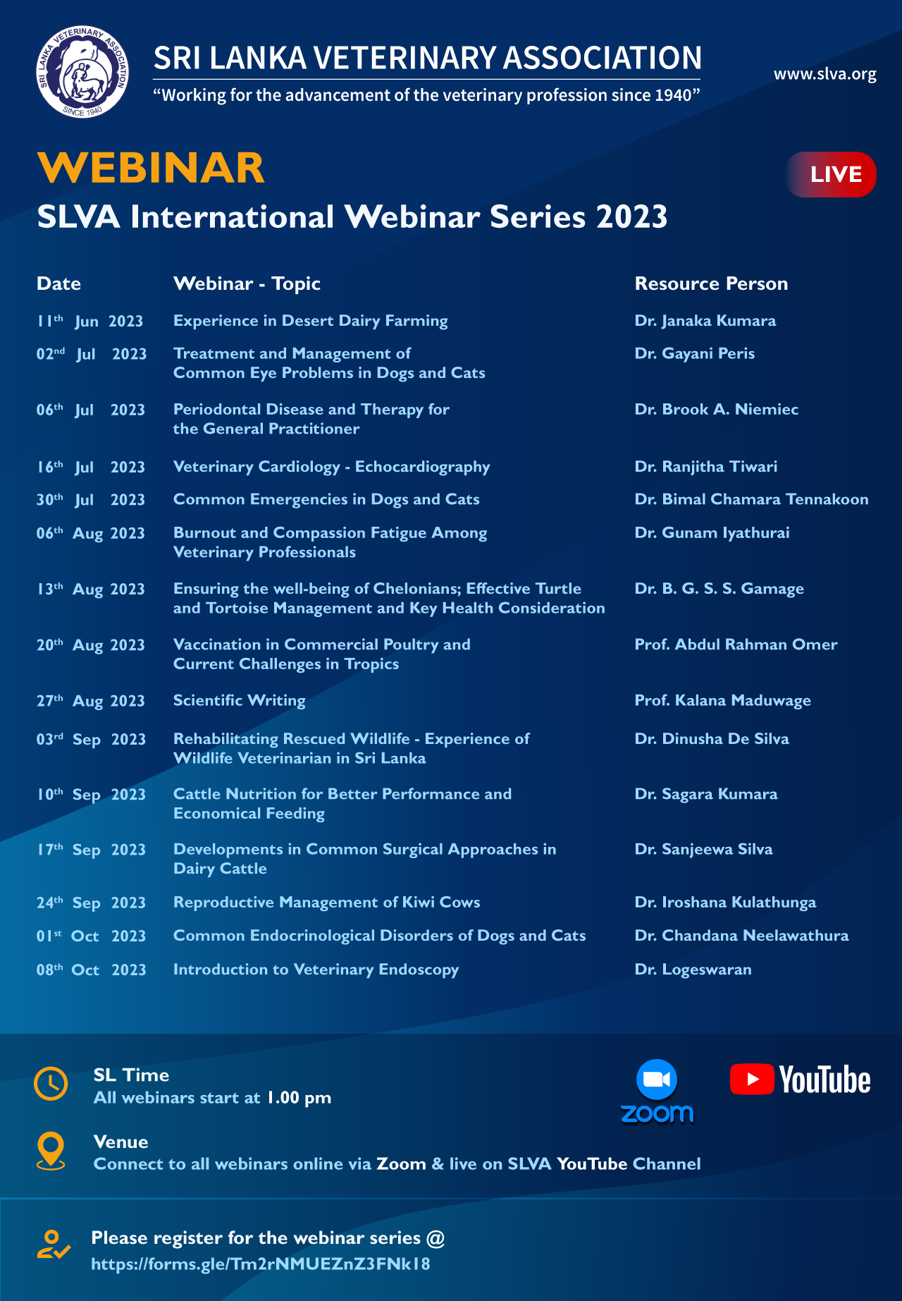 SLVA International Webinar Series 2023 Flyer